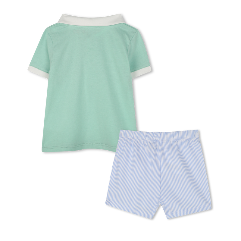 Polo et short en coton KENZO KIDS 
                        GARCON