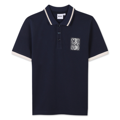 Polo avec étiquette poitrine BOSS GARCON