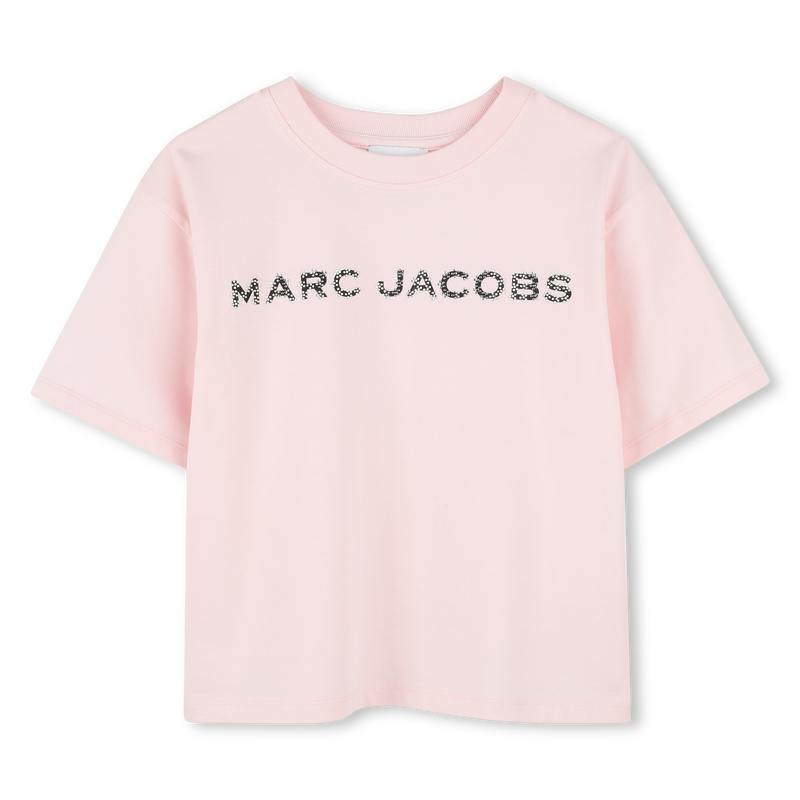 T-shirt en coton avec strass THE MARC JACOBS 
                    FILLE