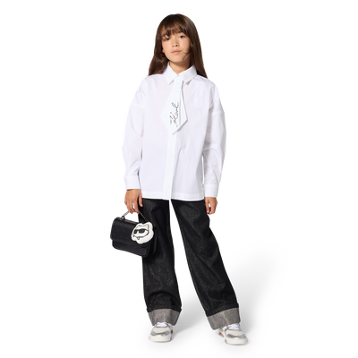 Pantalon en denim KARL LAGERFELD KIDS FILLE