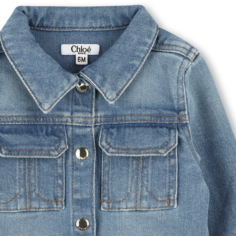 Veste en jean pressions dorées CHLOE 
                    FILLE