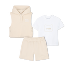 Ensemble Tee-shirt + sweat+ short, NEW BEIGE, hi-res