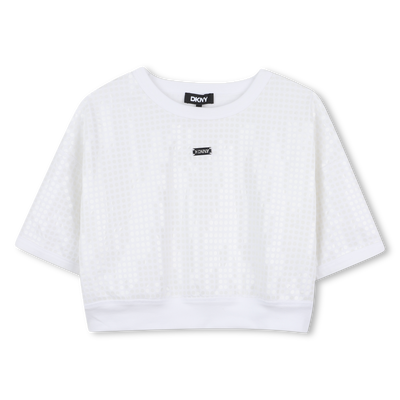 Sweat-shirt &agrave; manches courtes DKNY FILLE