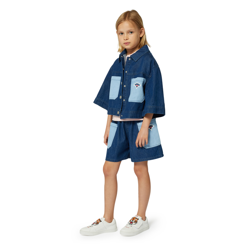 Veste en jean brodée KENZO KIDS 
                    FILLE