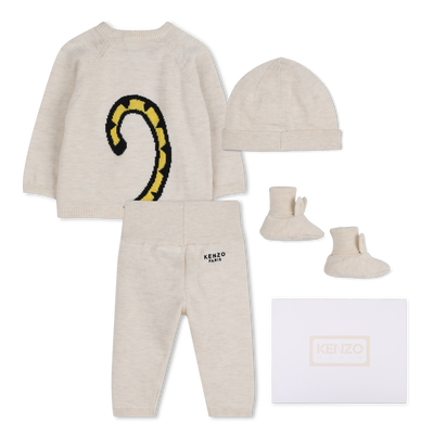Ensemble pull, pantalon, bonnet et chaussettes KENZO KIDS UNISEXE