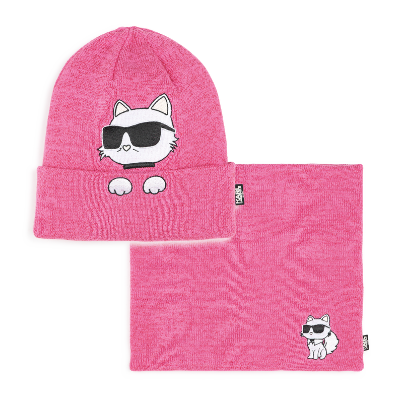 Ensemble bonnet et tour de cou KARL LAGERFELD KIDS 
                        FILLE