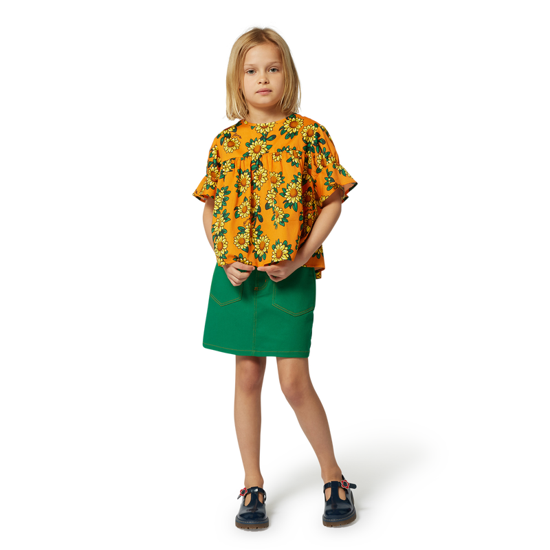 Blouse en satin de coton KENZO KIDS 
                        FILLE