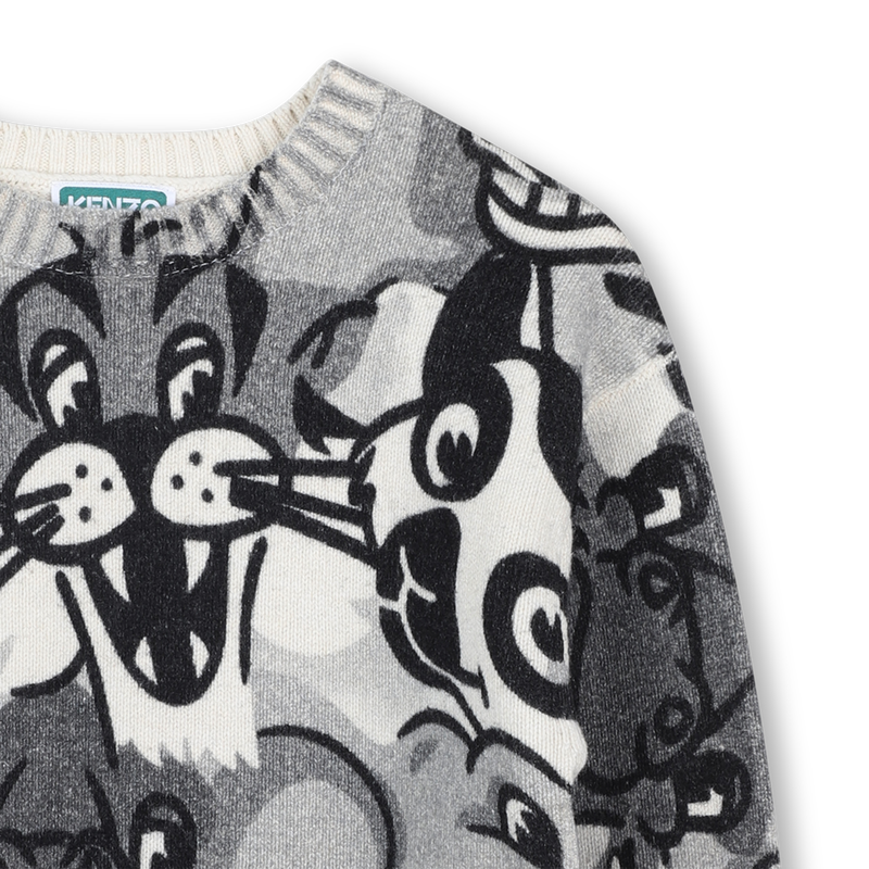 Pull en tricot &agrave; col rond KENZO KIDS 
                        UNISEXE