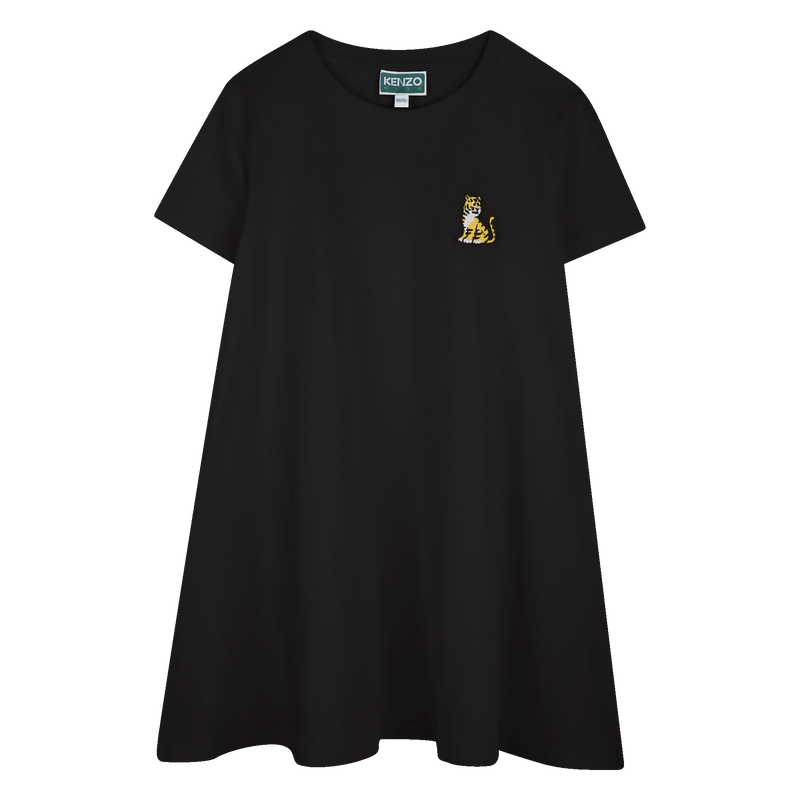 Robe &eacute;vas&eacute;e badge brod&eacute; KENZO KIDS 
                        FILLE