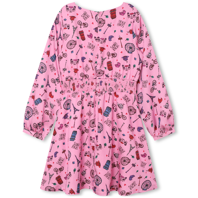 Robe à volants imprimée