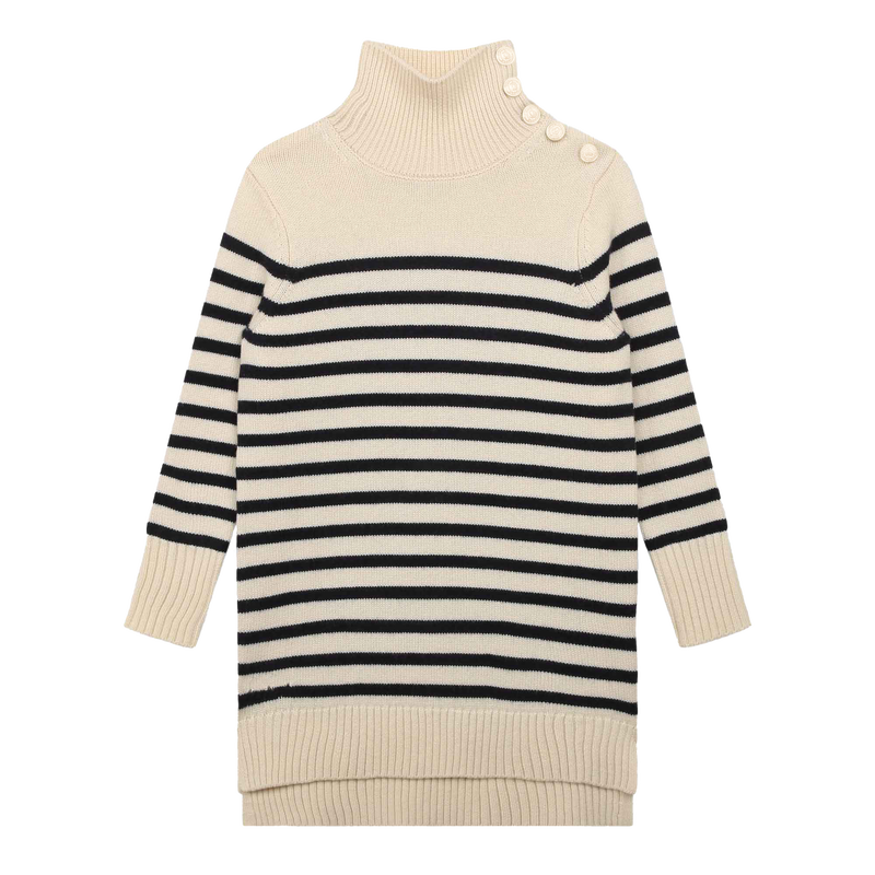 Robe pull rayée col boutonné ZADIG & VOLTAIRE 
                    FILLE