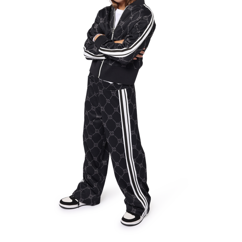 Sweat-shirt zipp&eacute; imprim&eacute; sigle Hugo 
                        FILLE