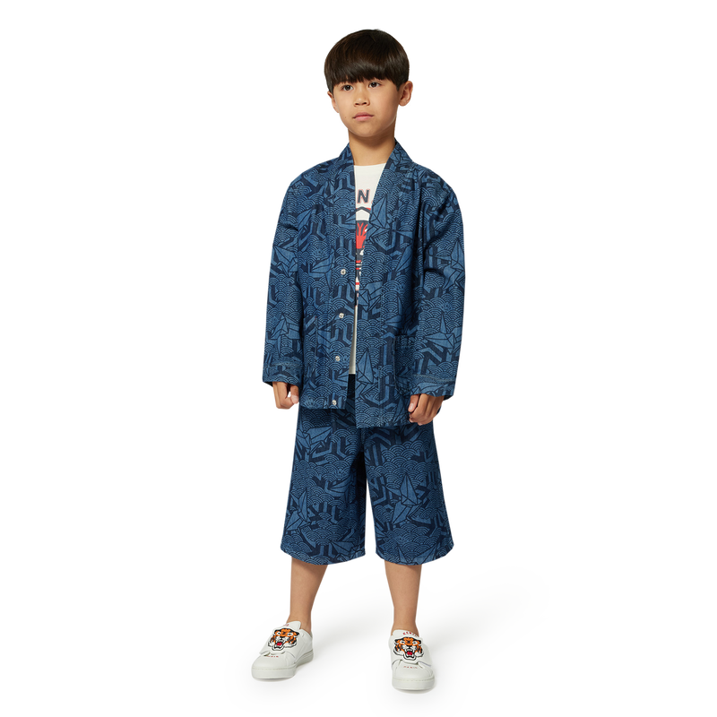 Bermuda en jean imprimé KENZO KIDS 
                    GARCON