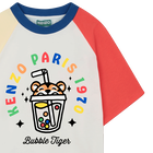 Tee-shirt manches et col contraste KENZO KIDS 
                    GARCON