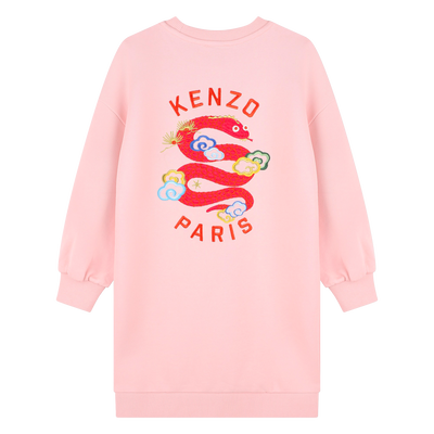 Robe droite avec broderies KENZO KIDS FILLE