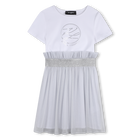 Robe manches courtes bi-matiere KARL LAGERFELD KIDS 
                    FILLE