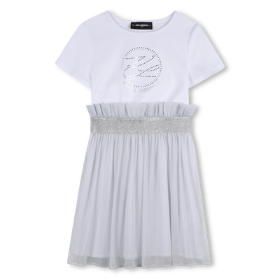 ROBE MANCHES COURTES BI-MATIERE KARL LAGERFELD KIDS FILLE