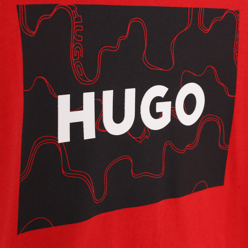 T-shirt imprimé sigle encadré Hugo 
                    GARCON