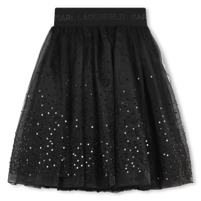 Jupon en tulle  orn&eacute;e de sequins KARL LAGERFELD KIDS FILLE