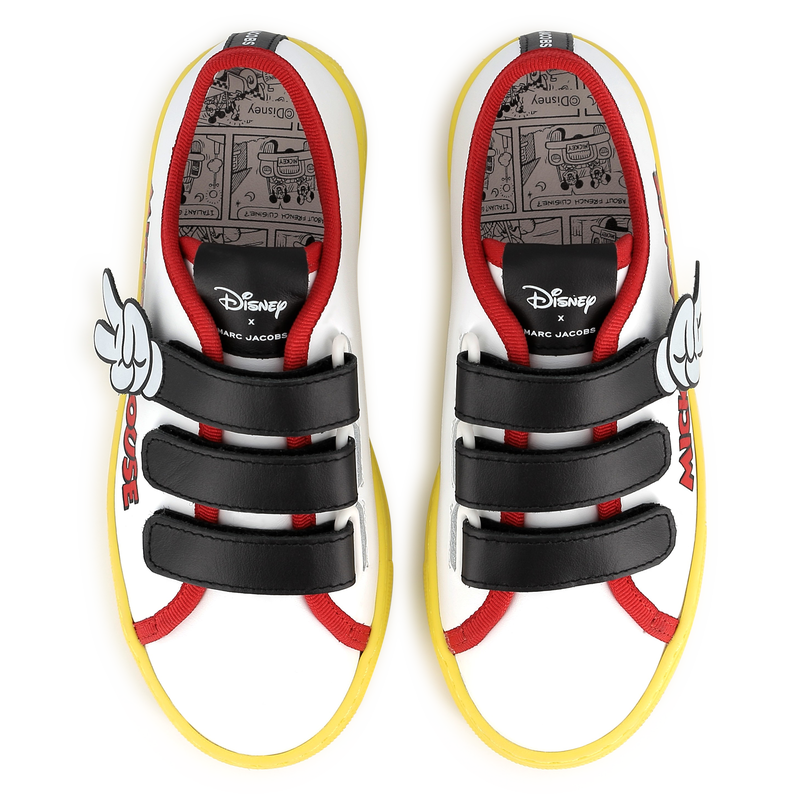 Baskets en cuir à fermeture par bandes auto aggrip THE MARC JACOBS 
                    GARCON