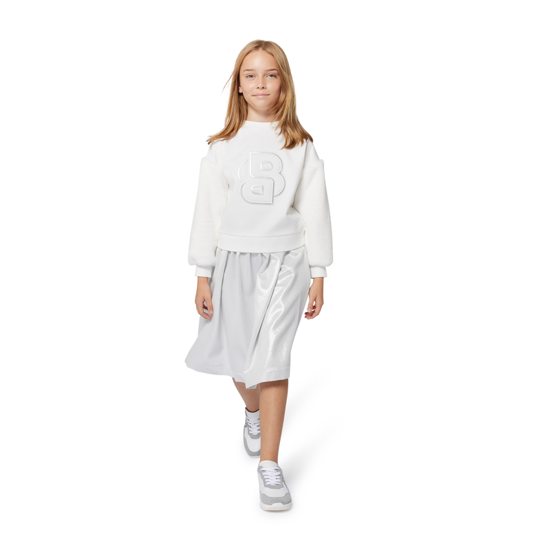 Sweat-shirt bimatière BOSS 
                    FILLE
