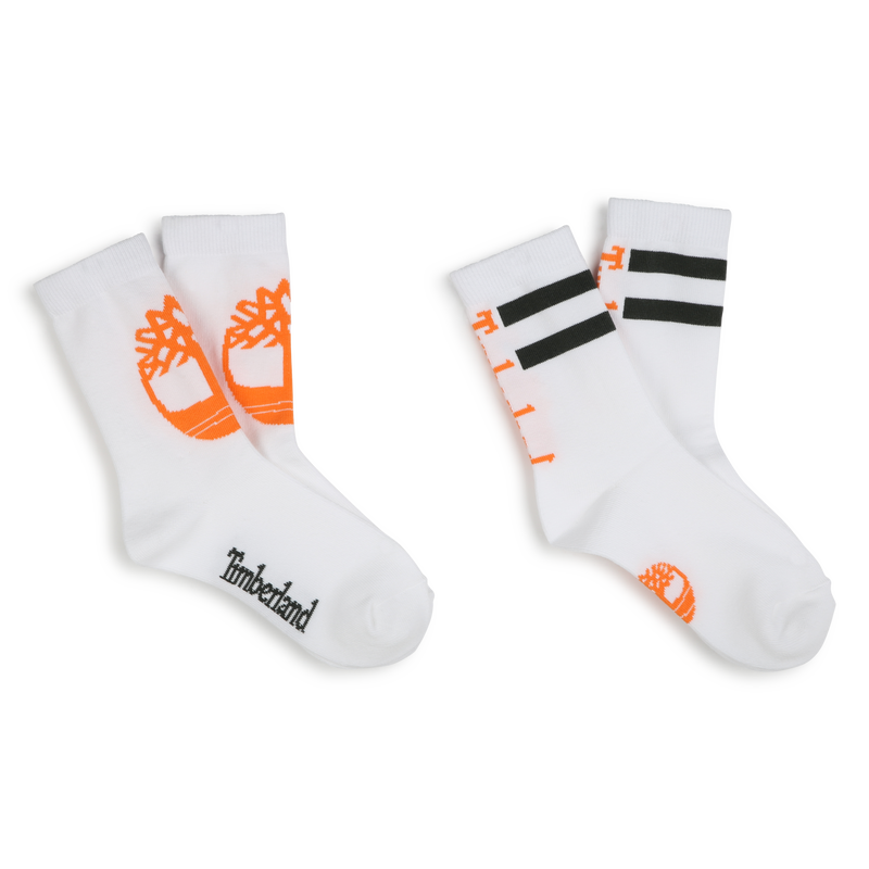 Chaussettes hautes imprim&eacute;es TIMBERLAND 
                        GARCON