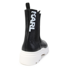 Bottines en cuir de vachette KARL LAGERFELD KIDS 
                    FILLE
