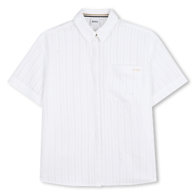 CHEMISE EN TISSU LEGER GAUFR&Eacute; BOSS FILLE