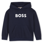 Sweat-shirt-shirt &agrave; capuche, BLEU CARGO, hi-res