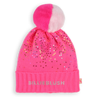 Bonnet &agrave; pompon orn&eacute; de sequins, STORM PINK, hi-res