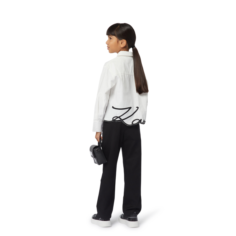 Chemise avec sigle brodé KARL LAGERFELD KIDS 
                    FILLE
