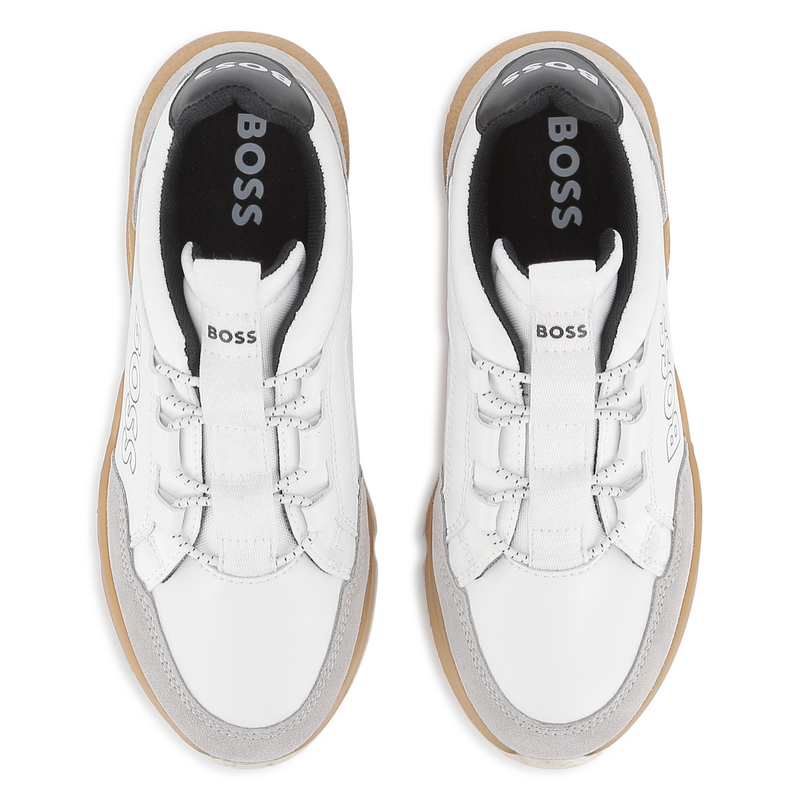 Baskets en simili et toile BOSS 
                    GARCON