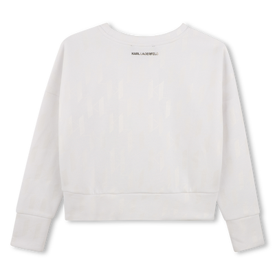 Sweat-shirt-shirt &agrave; manche longue KARL LAGERFELD KIDS FILLE