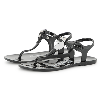 Sandales &agrave; boucles avec badge KARL LAGERFELD KIDS FILLE