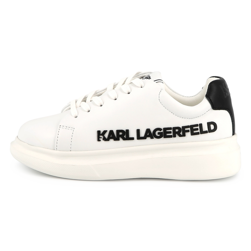 Baskets en cuir &agrave; lacets KARL LAGERFELD KIDS 
                        UNISEXE