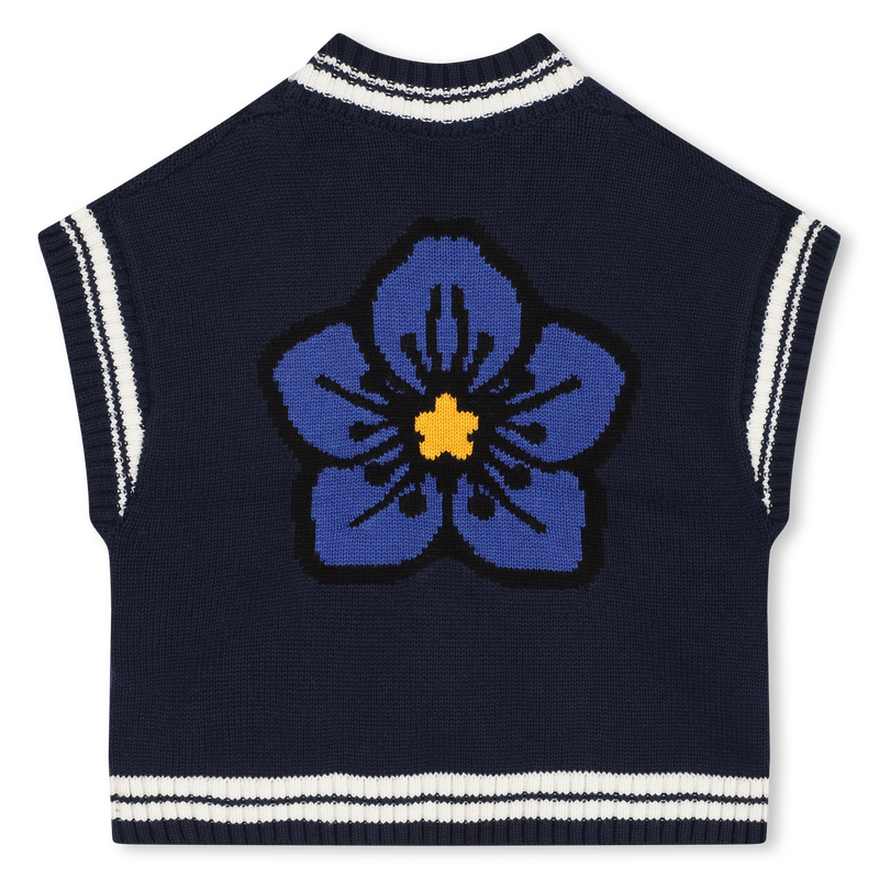 Pull sans manche en jacquard KENZO KIDS 
                    FILLE