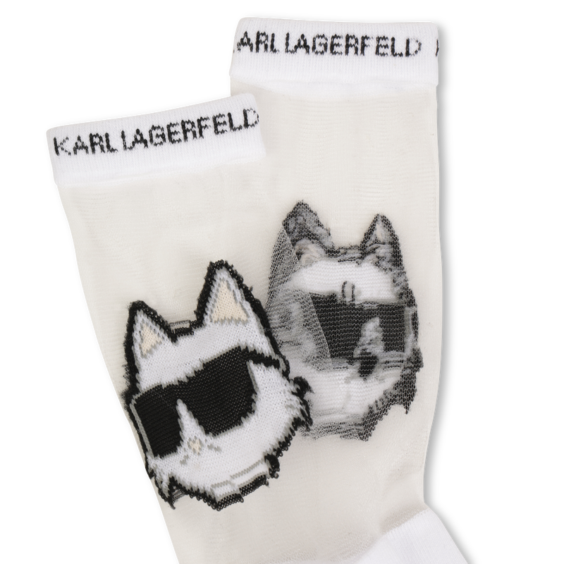 Chaussettes avec motif ajouré KARL LAGERFELD KIDS 
                    FILLE