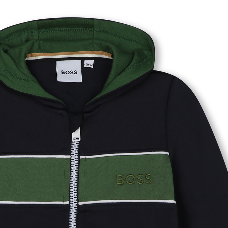 Sweat-shirt zippé bicolore BOSS 
                    GARCON