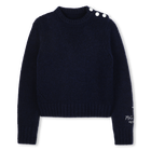 Pull rond ouverture boutonn&eacute;e ZADIG VOLTAIRE 
                    FILLE