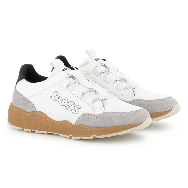 Baskets en simili et toile BOSS 
                    GARCON