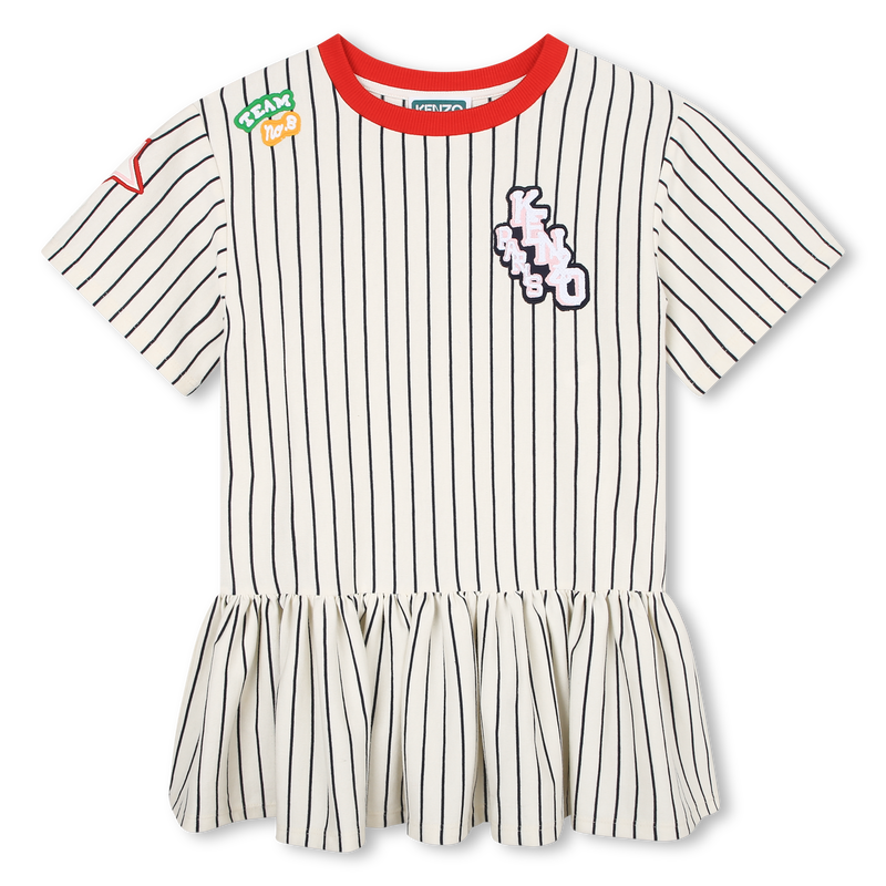 Robe rayée en coton KENZO KIDS 
                    FILLE
