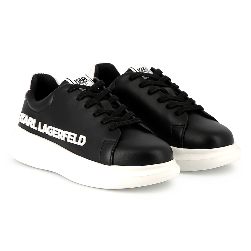 Baskets en cuir &agrave; lacets KARL LAGERFELD KIDS 
                        UNISEXE