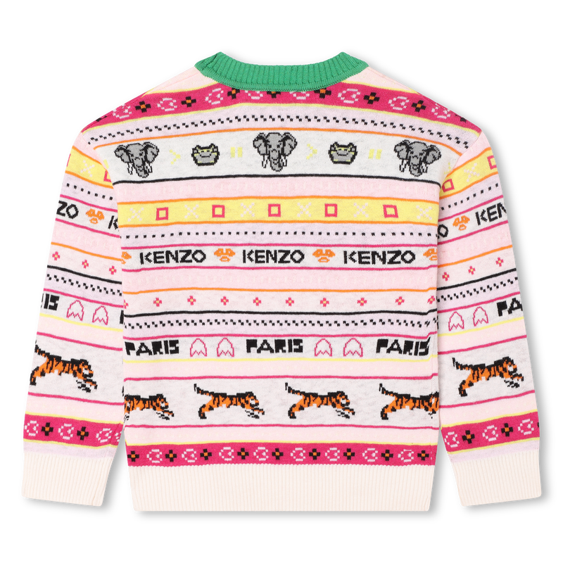 Pull en jacquard multicolore KENZO KIDS 
                    FILLE