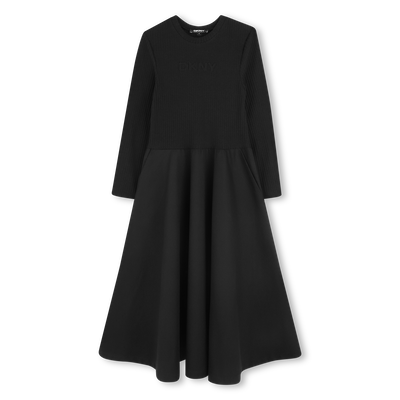 Robe longue bi-matière DKNY FILLE