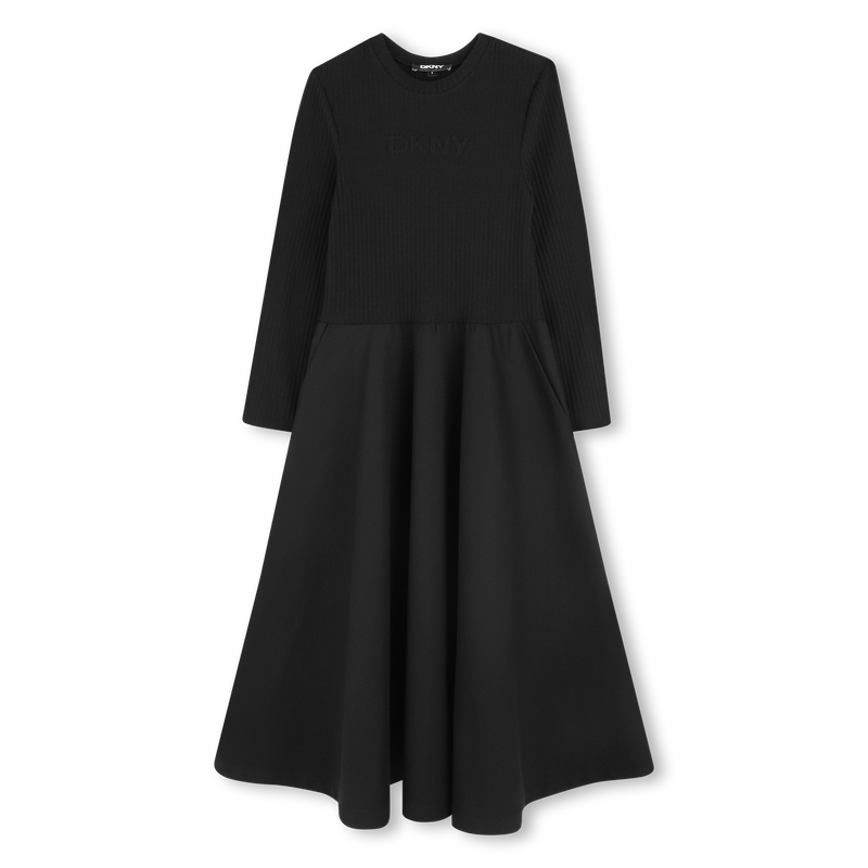 Robe longue bi-matière DKNY 
                    FILLE