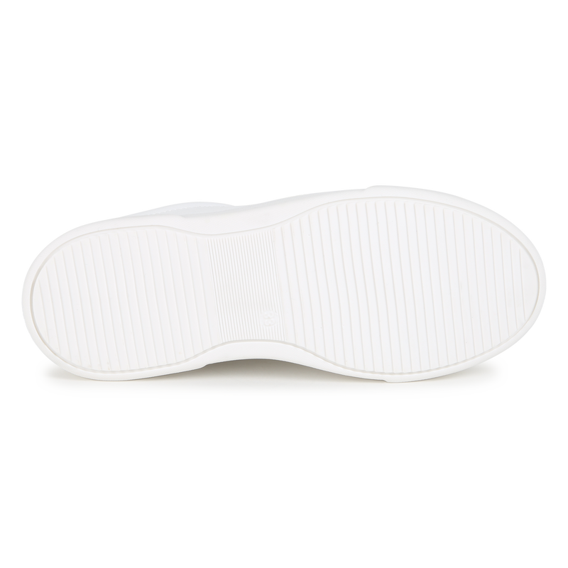 Baskets basses en cuir de vachette KARL LAGERFELD KIDS 
                    FILLE
