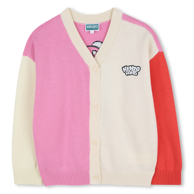 GILET EN MAILLE COL V KENZO KIDS FILLE
