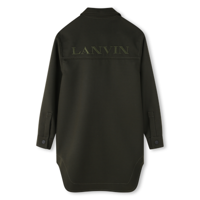 Robe imprim&eacute; brod&eacute; avec logo LANVIN FILLE