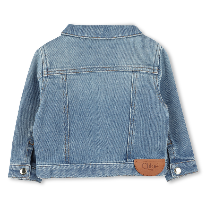 Veste en jean pressions dorées CHLOE 
                    FILLE