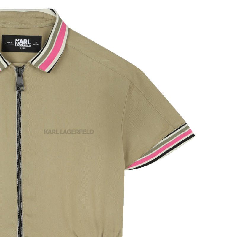 Robe zippée à col à revers KARL LAGERFELD KIDS 
                    FILLE